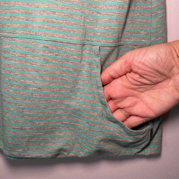 Toad & Co Blue Gray Stripe 3/4 Sleeve Pullover Top Women's size Medium - Picture 6 of 9